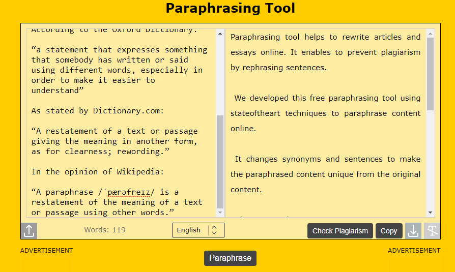 text reverse paraphrasing tool